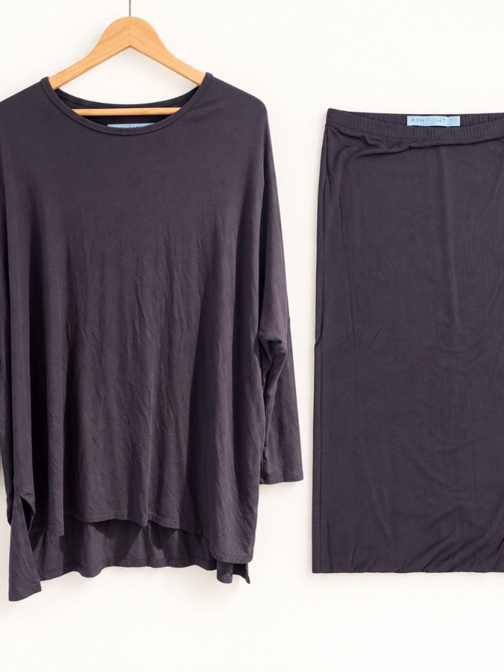 AYRTIGHT Two-Piece Top & Midi Skirt Set S/L Made in Canada